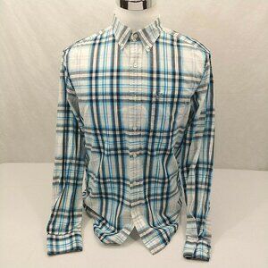 American Eagle Outfitters Prep Fit Plaid Cool Cotton Button Down Shirt Mens M